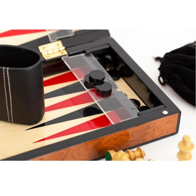 Backgammon haut de gamme Faldi - Flamant