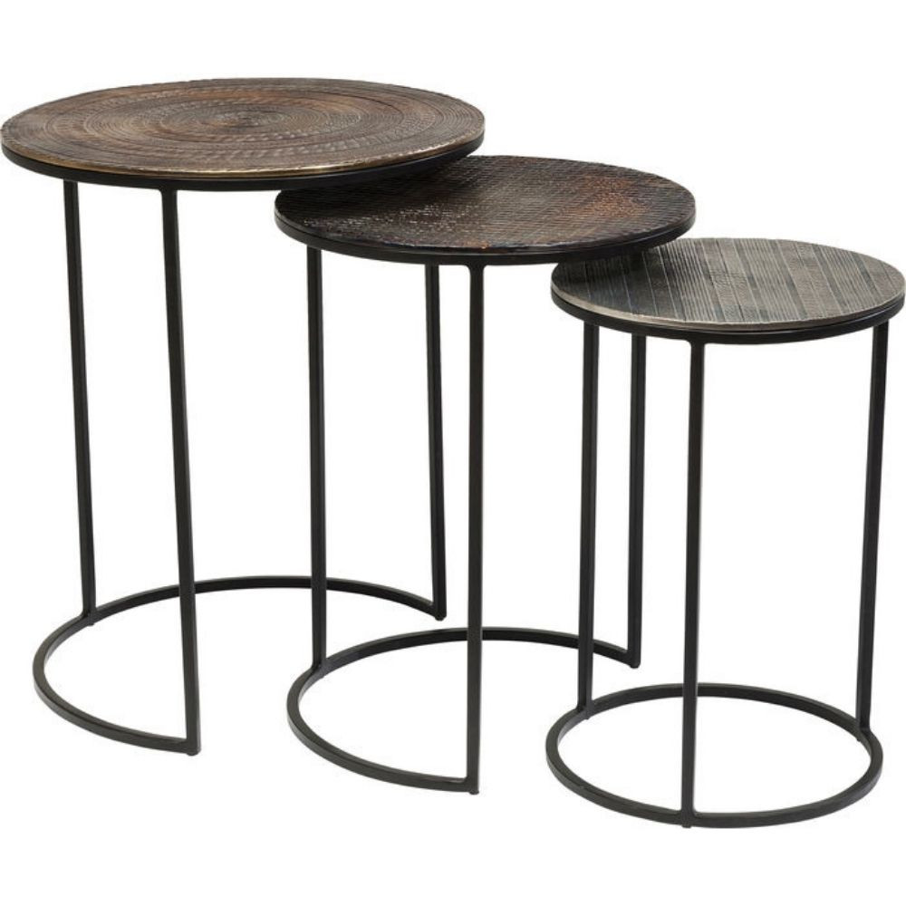 Set de 3 tables bout de canapé Electra - Kare Design - Billards Toulet