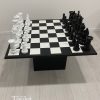Jeu d'échecs en cuir haut de gamme - noir et blanc - Billards Toulet