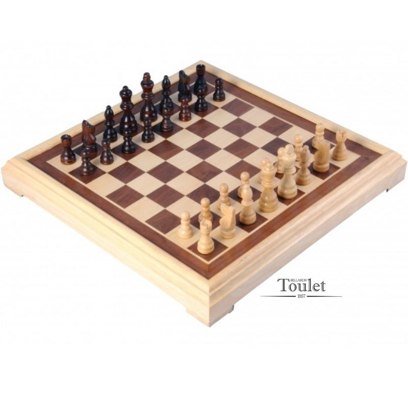 Plateau en bois échecs de qualité - Jeux - Billards Toulet