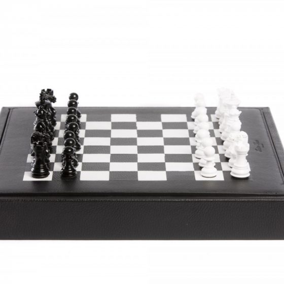Acheter Coffret jeu d'échecs en cuir blanc et noir - Luxe - Hector Saxe - Billards Toulet