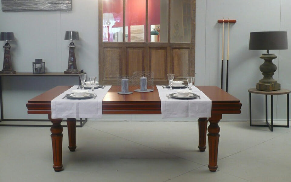 Table de Billard Classique transformable en table à manger - bois - Excellence