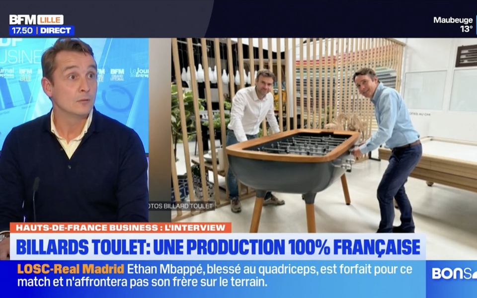 Interview BFM HDF Business Billards Toulet