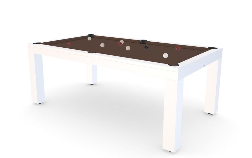 billard blanc tapis marron loisirs Pearly Toulet