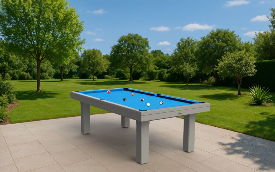 billard Bubbly outdoor gris tapis bleu Toulet