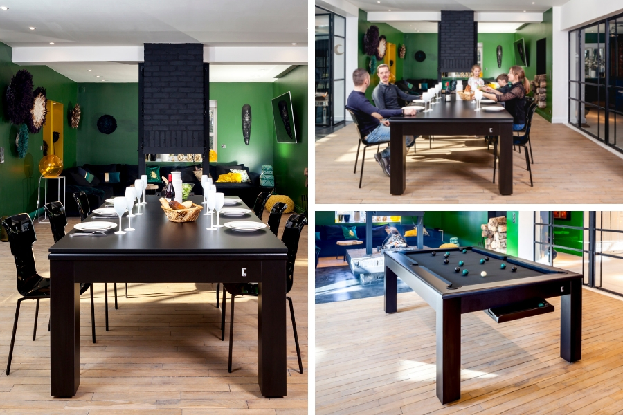 Le billard convertible table - Billards design sur-mesure Toulet