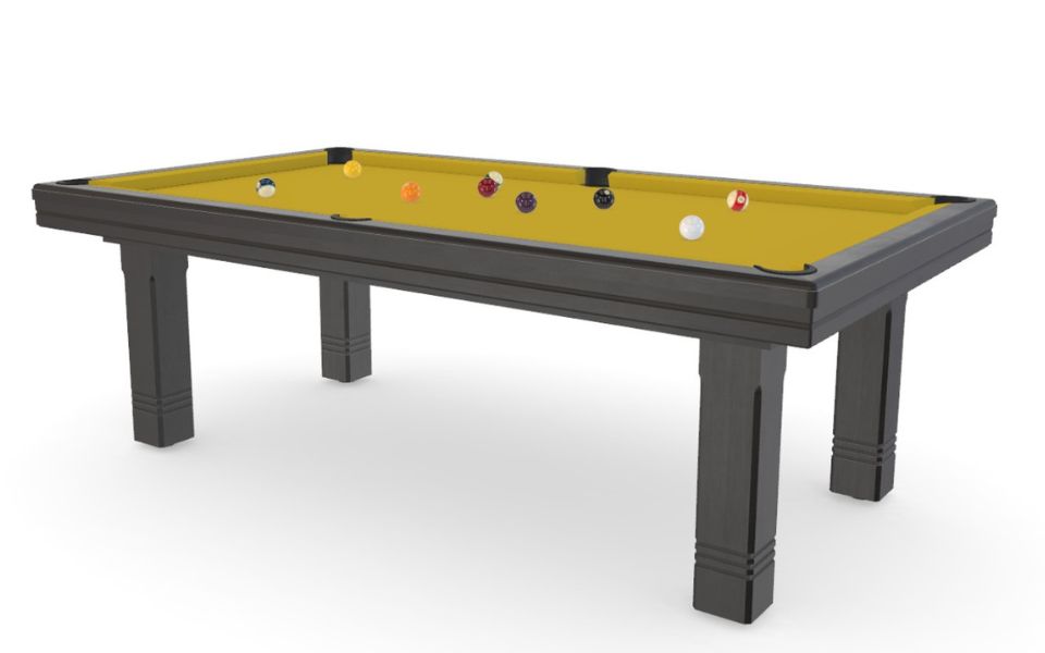 billard personnalisable gris tapis jaune Club - billards Toulet