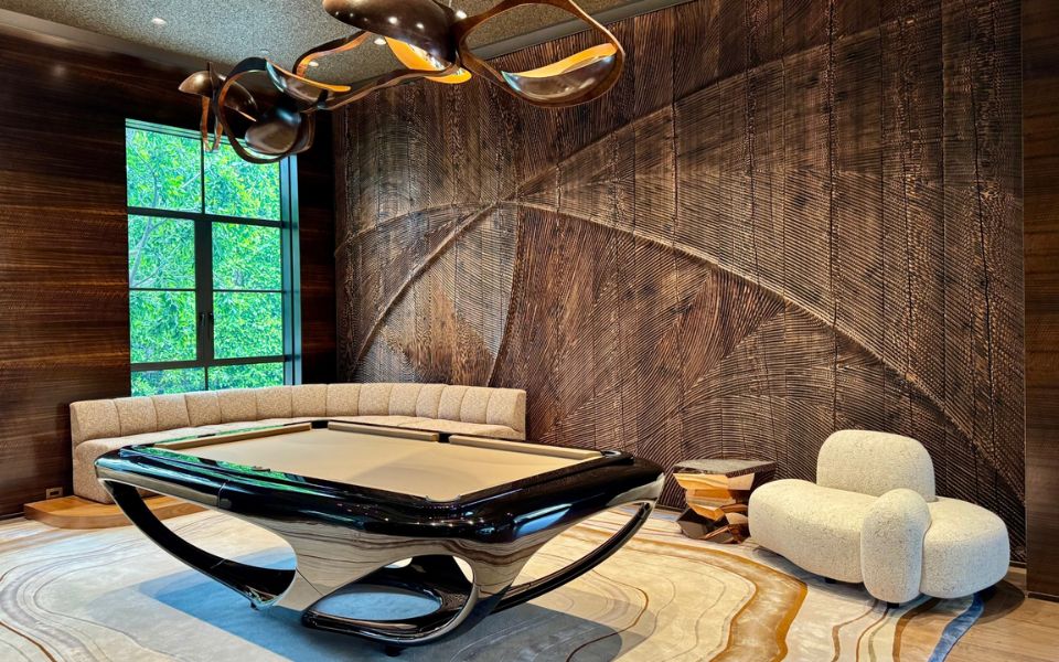 Hôtel table de billard noire haut de gamme design Whitelight Toulet