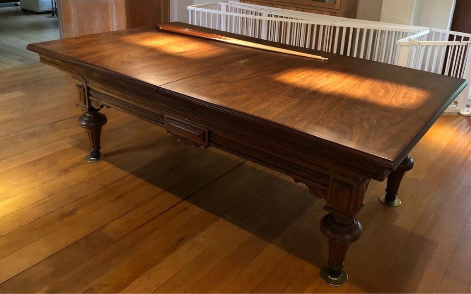 Table billard ancien en bois Charles Toulet - Billard Toulet