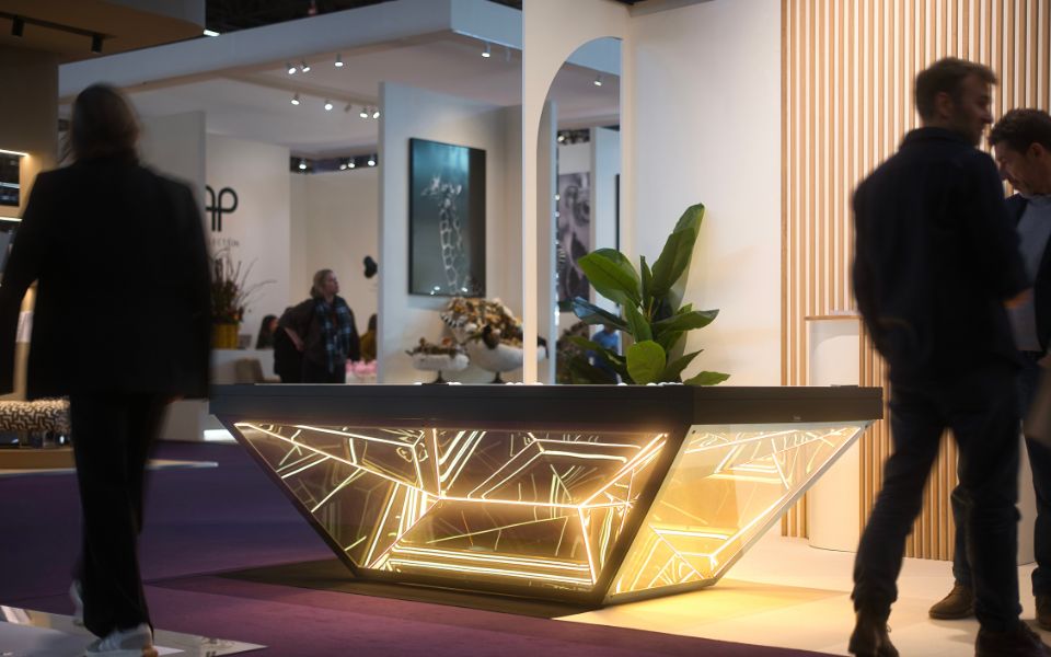 table de billard Infini miroir artiste Quentin Carnaille x Toulet