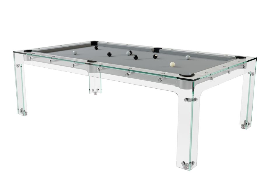 table de billard en verre design sur mesure Toulet