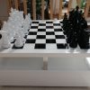 table echiquier haut de gamme design blanc - Billards Toulet