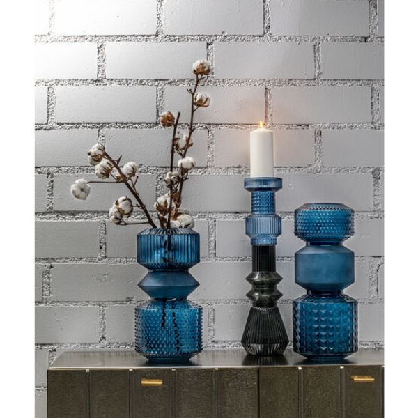 Vase marvelous bleu 36 cm 42 cm Kare Design - Décoration - Billards Toulet