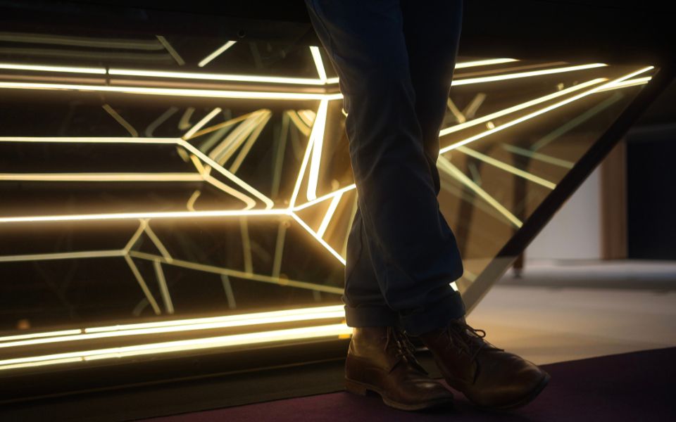 zoom billard miroir led artiste Quentin Carnaille Haut de gamme